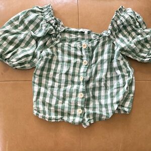 Last chance Madewell NWOT XS linen cotton crop top